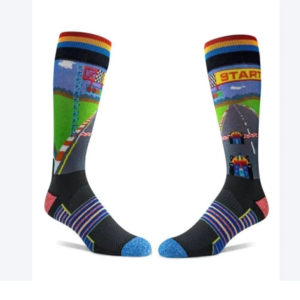 THINK GEEK Pole Positon Crew Socks-New!